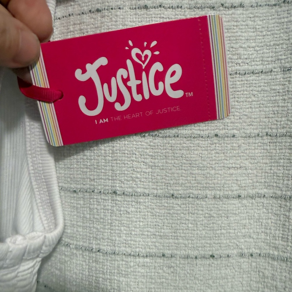 Justice White Ribbed Tank Top - Picture 3 of 3
